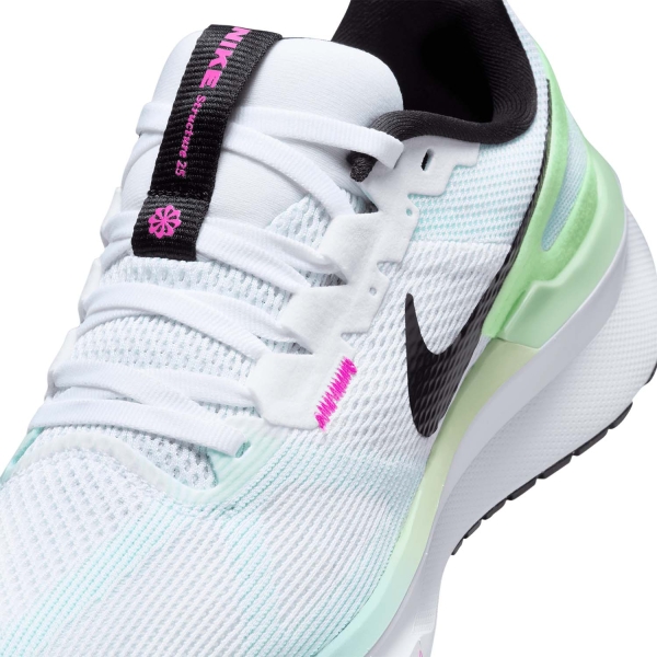 Nike Air Zoom Structure 25 - White/Black/Glacier Blue/Vapor Green