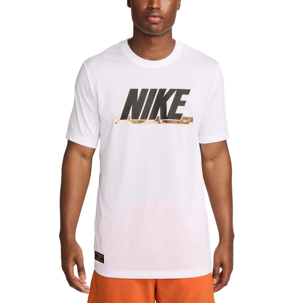Camisetas Training Hombre Nike DriFIT Camo Camiseta  White FV8370100