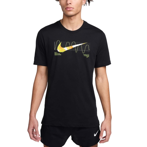 Men's Running T-Shirt Nike DriFIT Graphic TShirt  Black FV8390010