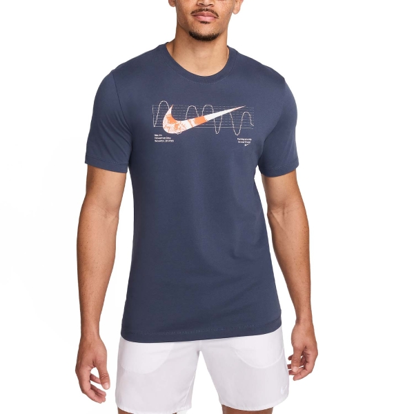 Men's Running T-Shirt Nike DriFIT Graphic TShirt  Thunder Blue FV8390437