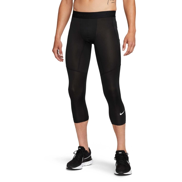 Men's Underwear Tights Nike DriFIT Pro 3/4 Long Tights  Black/White FB7950010