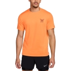 Nike Dri-FIT Rise Logo T-Shirt - Bright Mandarin/Barely Grape/Black