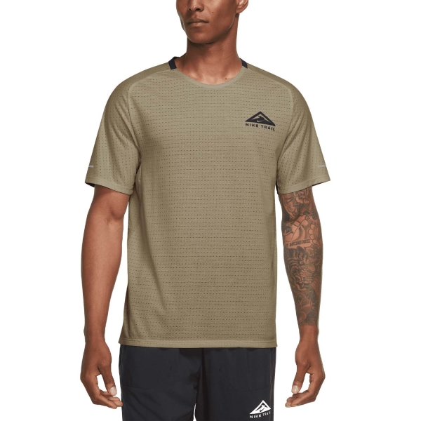 Men's Running T-Shirt Nike DriFIT Solar Chase TShirt  Neutral Olive/Black DV9305276