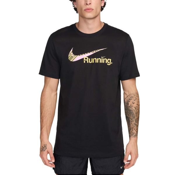 Men's Running T-Shirt Nike DriFIT Swoosh TShirt  Black FZ0564010