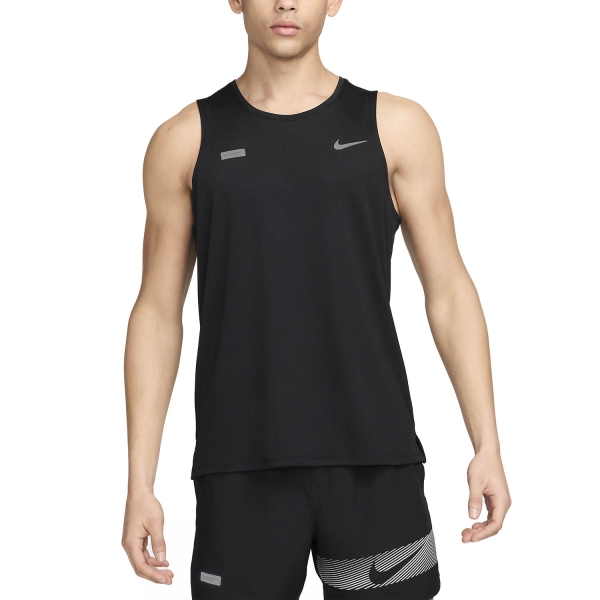 Top Running Hombre Nike Flash Miler Top  Black/Reflective Silver FN3986010
