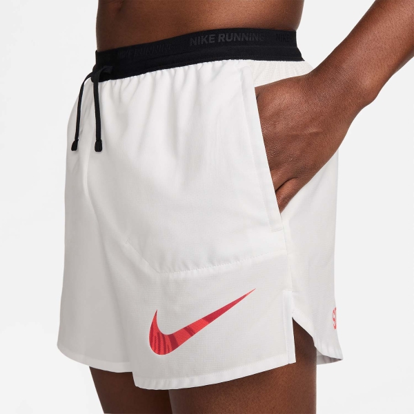 Nike Flex Stride 5in Shorts - Summit White/Black/Gym Red/Picante Red