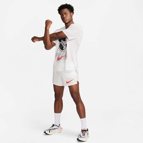 Nike Flex Stride 5in Shorts - Summit White/Black/Gym Red/Picante Red