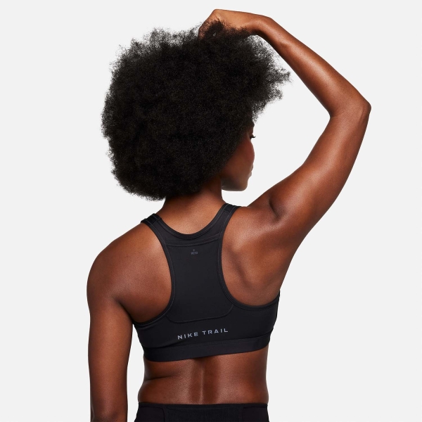 Nike Swoosh Sports Bra - Black/Dark Smoke Grey