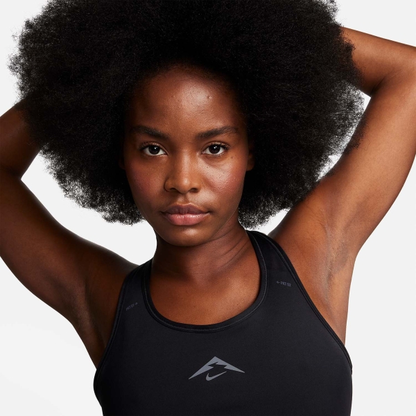 Nike Swoosh Sports Bra - Black/Dark Smoke Grey