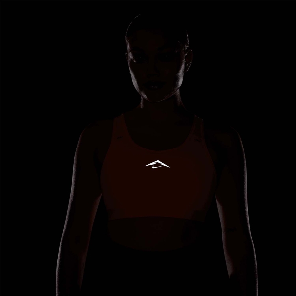Nike Trail Swoosh Reggiseno Sportivo - Sundial/Light Orewood Brown/Baroque Brown