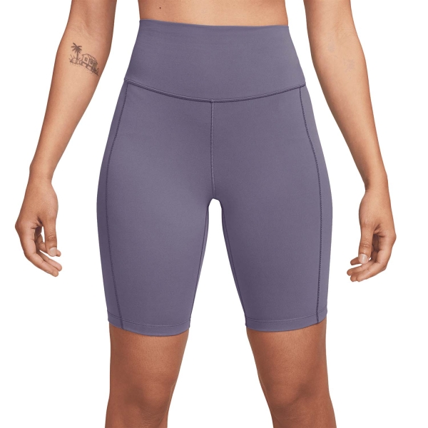 Pantalones Cortos Fitness y Training Mujer Nike One Leak 8in Shorts  Daybreak/Black FN3244509