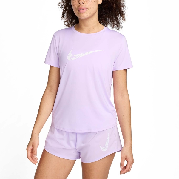 Women's Running T-Shirts Nike One Swoosh TShirt  Lilac Bloom/White FN2618512