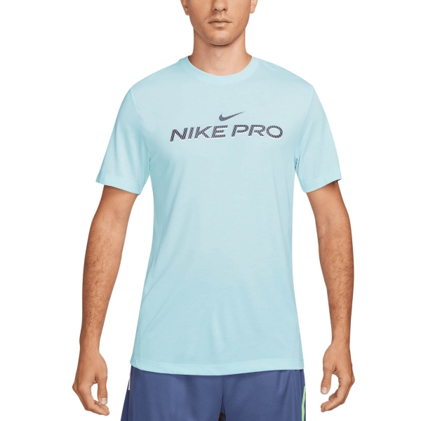 Men's Training T-Shirt Nike Pro Fitness TShirt  Glacier Blue FJ2393474