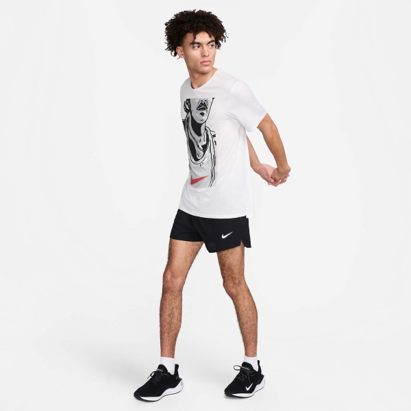 Nike Run Energy Rise 365 T-Shirt - Summit White/Picante Red
