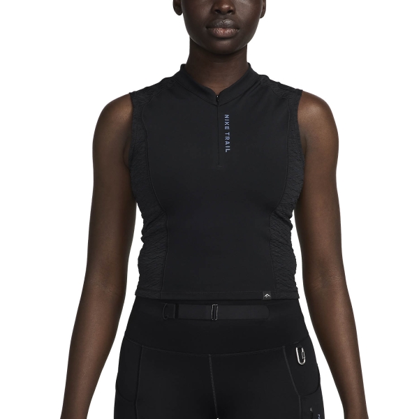 Top Running Mujer Nike Trail DriFIT Top  Black/Dark Smoke Grey FN2674010