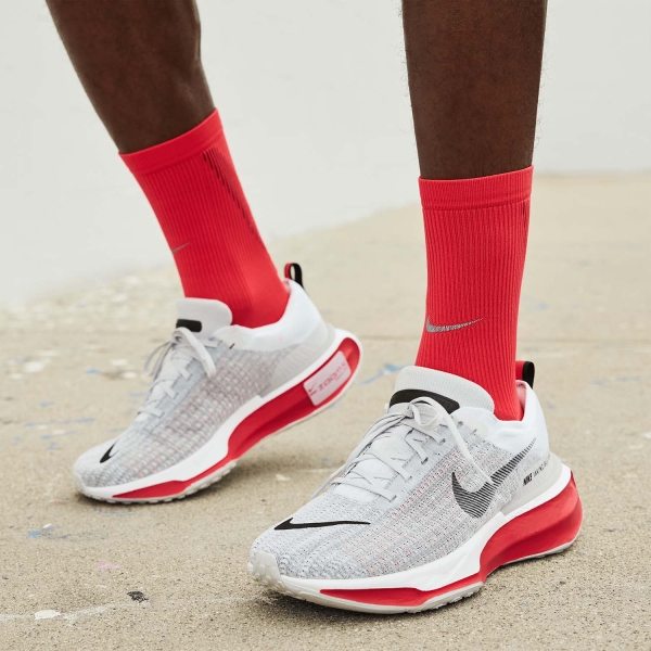 Nike ZoomX Invincible Run Flyknit 3 - White/Black/Fire Red/Cement Grey