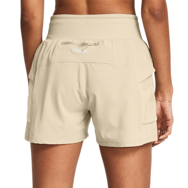 Under Armour Launch Logo 5in Shorts - Khaki Base/Silt/Reflective