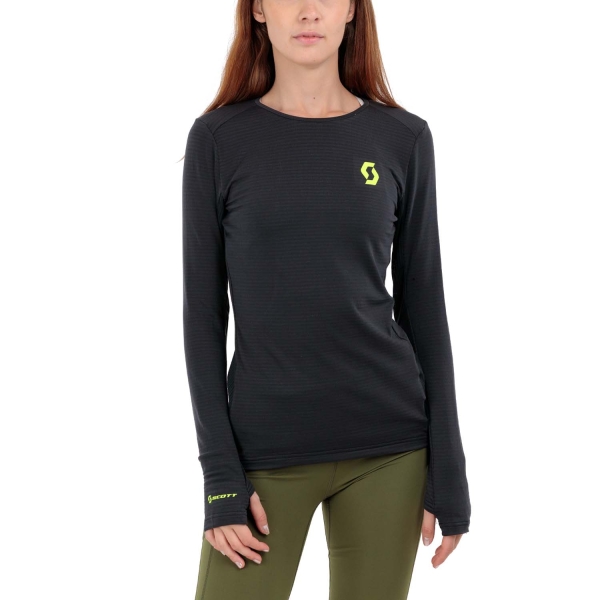 Camisa Running Mujer Scott RC Run Camisa  Black/Yellow 2802561040