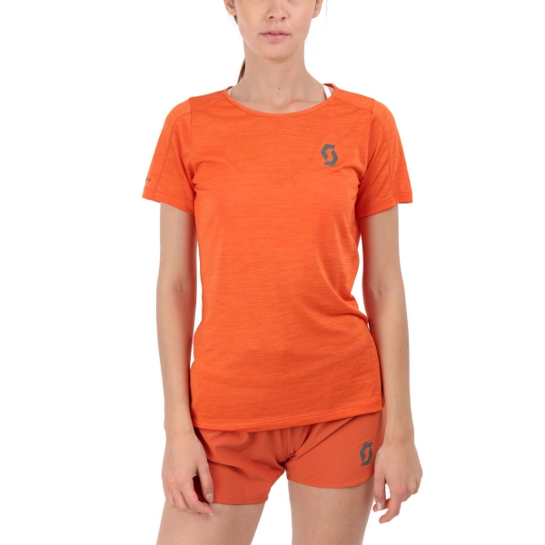 Maglietta Running Donna Scott Endurance LT Maglietta  Brange Orange 4032557539