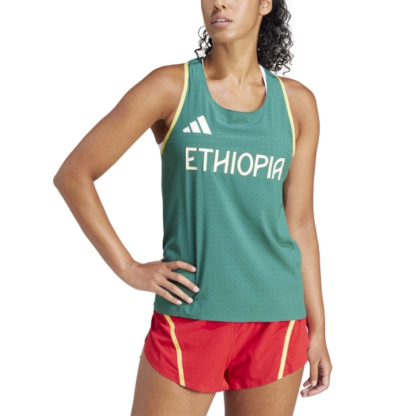 Women's Running Tank adidas Team Ethiopia Tank  Cgreen IW3917