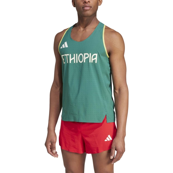 Canotta Running Uomo adidas Team Ethiopia Canotta  Cgreen IW3915