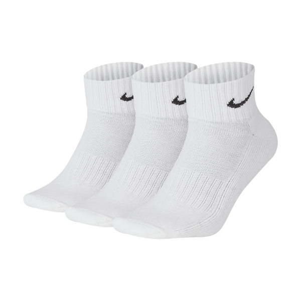Running Socks Nike Cushion x 3 Socks  White/Black SX4926101
