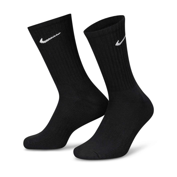 Running Socks Nike Cushioned Crew x 3 Socks  Black/White SX4508001
