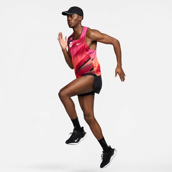 Nike Dri-FIT ADV AeroSwift BTC Tank - Sport Red/Safety Orange/White
