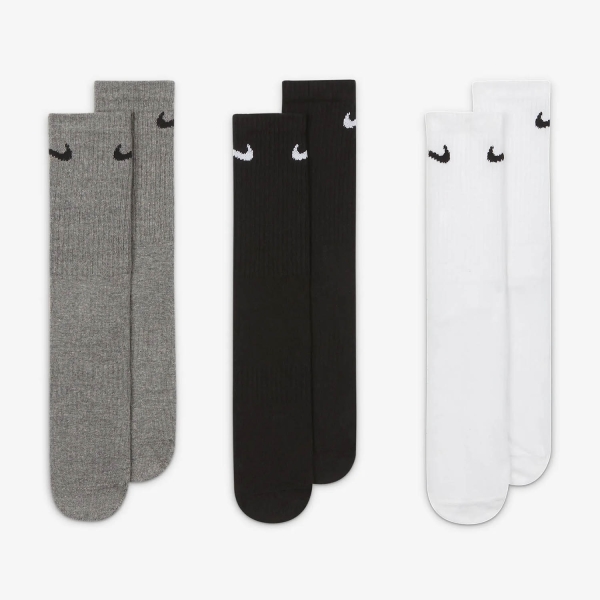 Nike Everyday Cushioned Crew x 3 Calcetines - Carbon Heather/Black