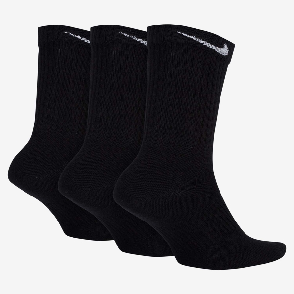 Nike Performance Lightweight Crew x 3 Socks - Black