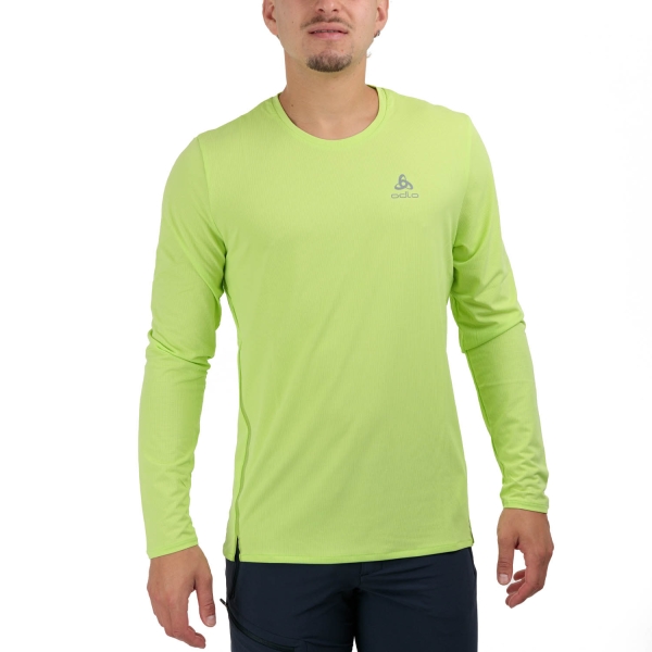 Men's Running Shirt Odlo Crew Zeroweight ChillTec Shirt  Sharp Green 31388248800