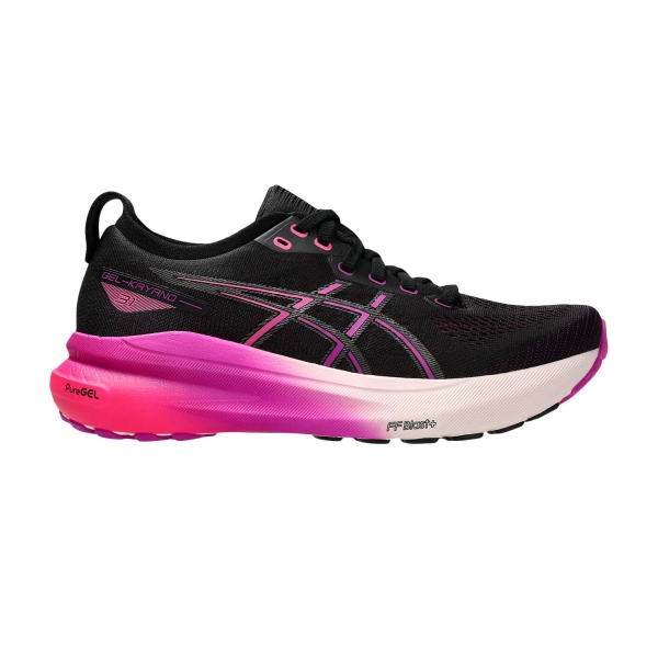 Woman's Structured Running Shoes Asics Gel Kayano 31  Black/Bold Magente 1012B670003