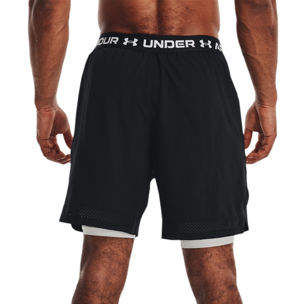 Under Armour Vanish Woven 2 in 1 6in Pantaloncini - Black/White