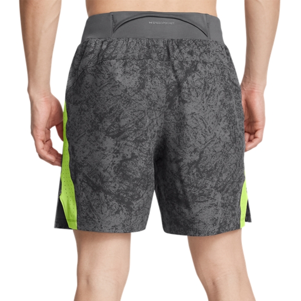 Under Armour Launch Pro 7in Pantaloncini - Castlerock/Morph Green/Reflective