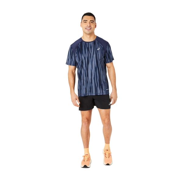Asics Road All Over Print T-Shirt - Blue Expanse/Midnight