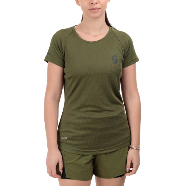Women's Running T-Shirts Scott Defined Tech TShirt  Fir Green 4144767340