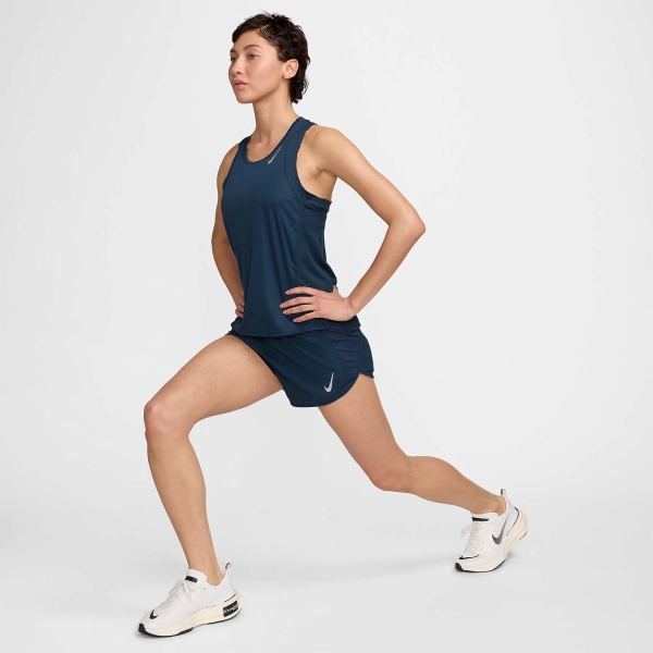 Nike Dri-FIT Race Tank - Armory Navy/Reflective Silver
