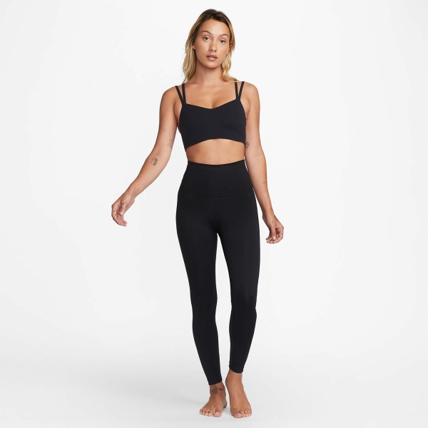 Nike Zenvy Strappy Sports Bra - Black/Sail