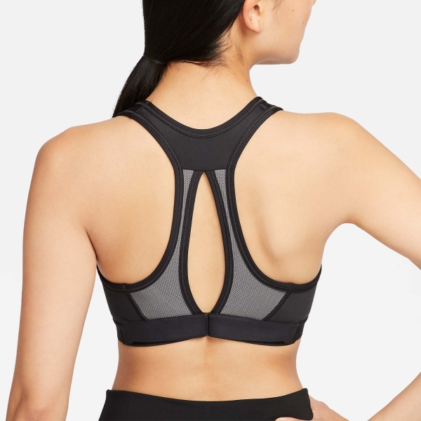 Nike Swoosh Logo Reggiseno Sportivo - Black/Iron Grey/White
