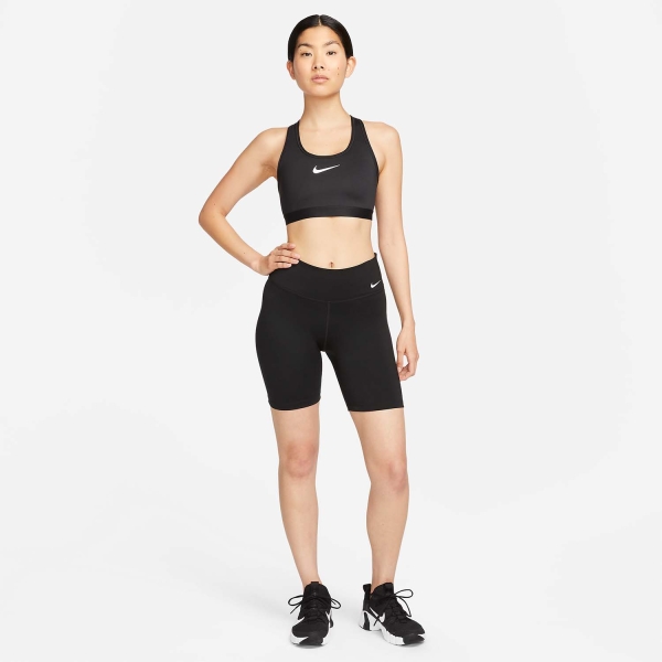 Nike Swoosh Logo Reggiseno Sportivo - Black/Iron Grey/White