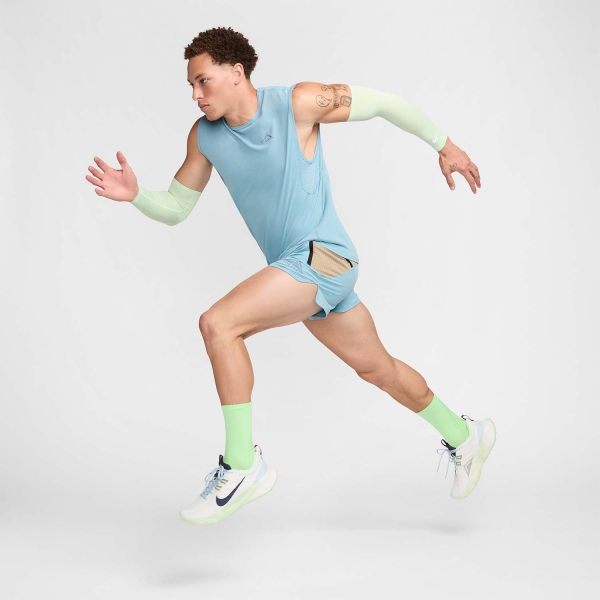 Nike Trail Solar Chase Top - Denim Turquoise/Vintage Coral/Black