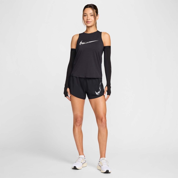Nike One Swoosh Logo 3in Pantaloncini - Black/White