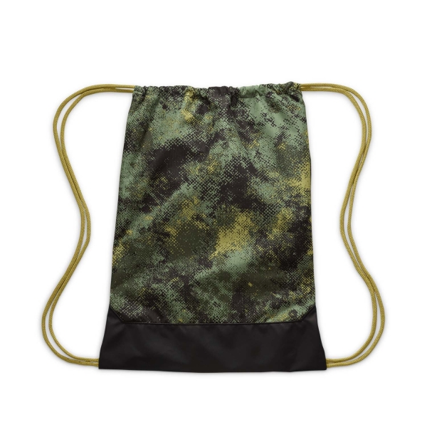 Nike Brasilia Print 9.5 Bolsa - Oil Green/Black/Coconut Milk
