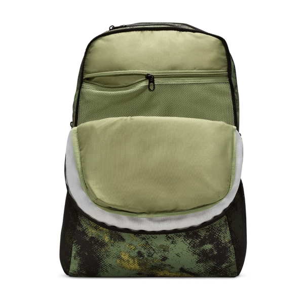 Nike Brasilia Print Mochila Grande - Oil Green/Black/Coconut