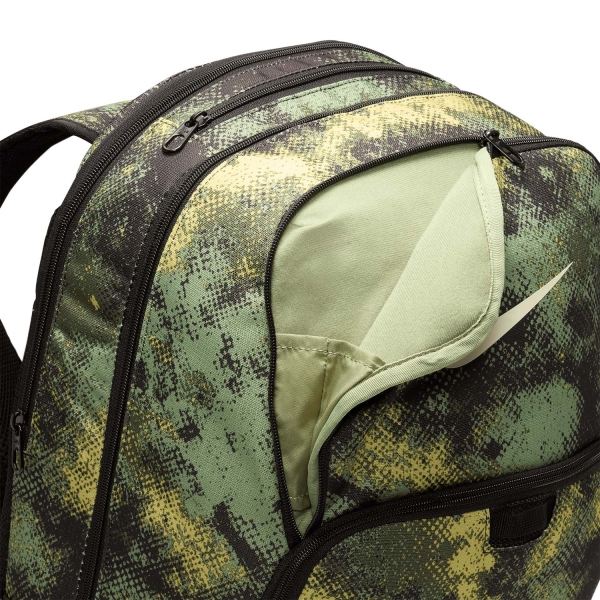 Nike Brasilia Print Mochila Grande - Oil Green/Black/Coconut