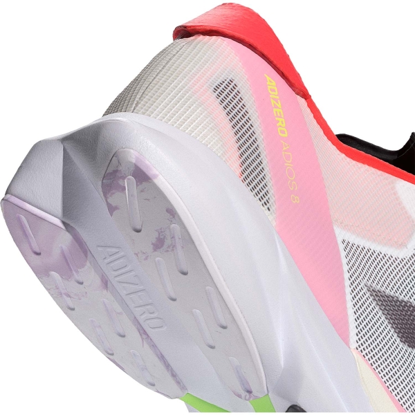 adidas adizero adios 8 - FTW White/Aurora Metallic/Solar Red