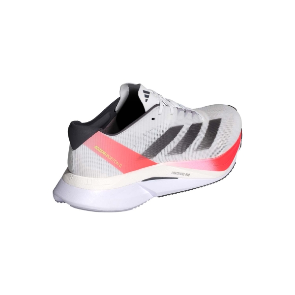 adidas adizero Boston 12 - Cloud White/Aurora Metallic/Solar Red