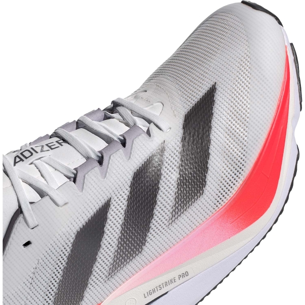 adidas adizero Boston 12 - Cloud White/Aurora Metallic/Solar Red