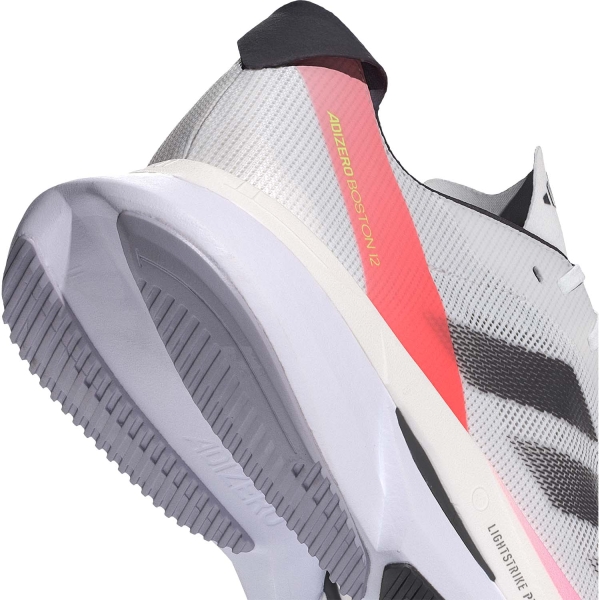 adidas adizero Boston 12 - Cloud White/Aurora Metallic/Solar Red