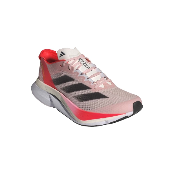 adidas adizero Boston 12 - Sandy Pink/Aurora Metallic/Solar Red